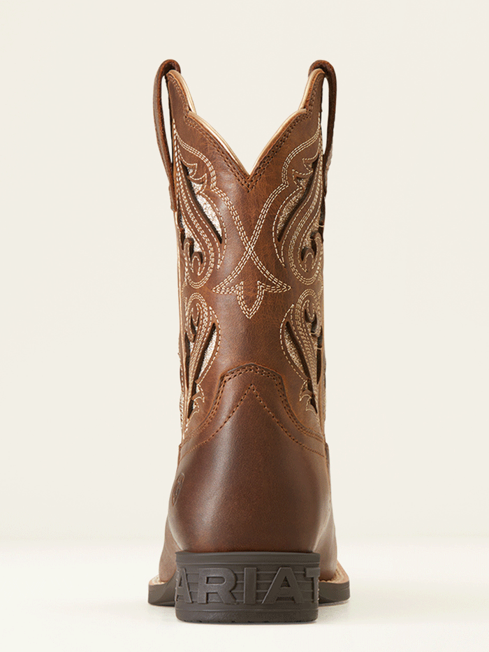 Ariat Kids Round Up Bliss Western Boots for Girls - Sassy Brown Leather Cowboy Boots - Perfect for Rodeo, Horse Riding & Western Fashion