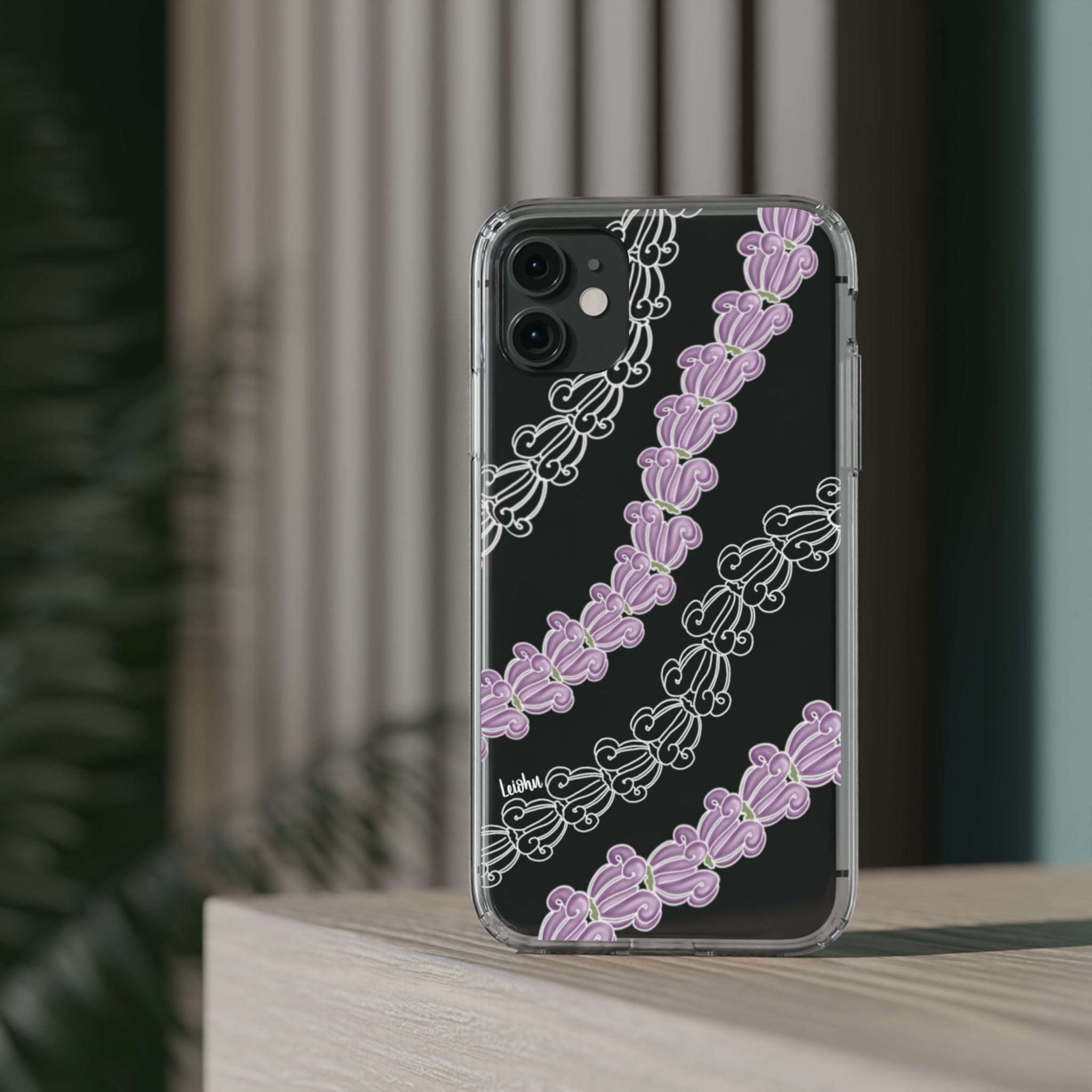 Royal Crown Lei Clear Phone Case - Durable Protective Cover for iPhone & Samsung - Perfect for Hawaiian Luau Parties, Beach Vacations & Themed Events