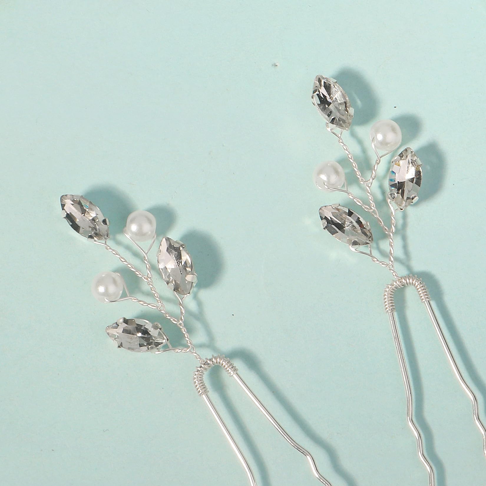 18-Piece Silver Bridal Hair Pin Set - Wedding Hair Accessories for Bride & Bridesmaids | Perfect for Weddings, Prom & Special Occasions