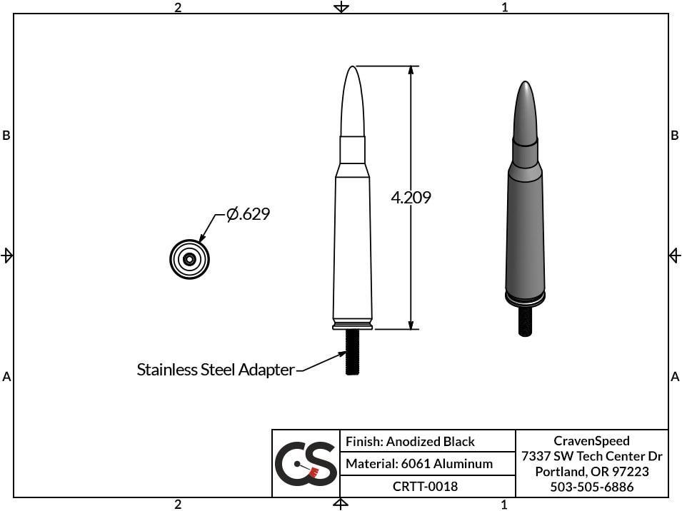 21 Toyota Tundra Bullet Style Stubby Antenna - 3.5 Inch Short Car Radio Antenna Replacement for Improved Signal & Sleek Look | Perfect for Off-Roading, Daily Commute & Truck Customization