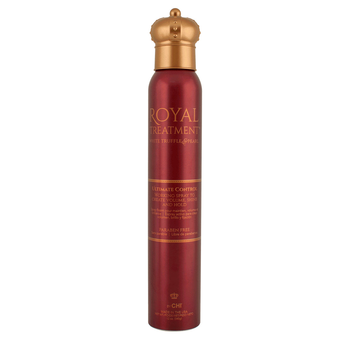 CHI Royal Ultimate Control Volume Shaping Hair Spray 12 oz - Professional Styling for Volume & Hold - Perfect for Salon, Wedding & Everyday Hairstyles
