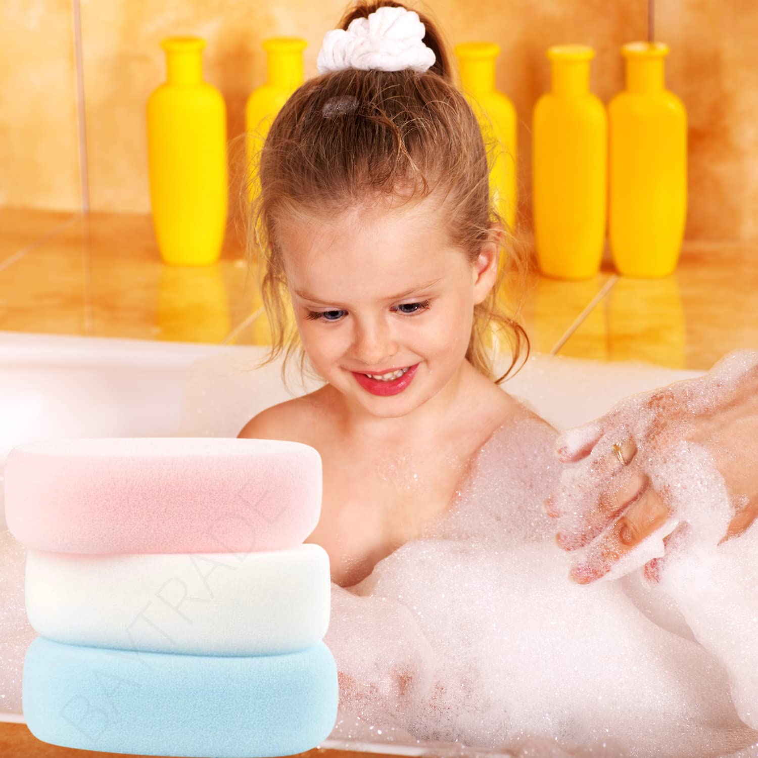 12 Pack Bath Sponges for Adults - 6 Exfoliating & 6 Smooth Shower Sponges | Soft & Rough Sides | Gentle Skin Care for Men, Women & Kids | Perfect for Daily Shower, Spa & Body Scrub