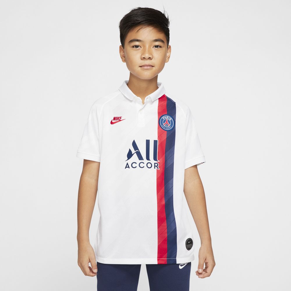 Nike Paris Saint Germain 2019/20 Stadium Third Big Kids' Soccer Jersey - Authentic PSG Away Football Shirt for Youth - Perfect for Matchdays, Training & Fan Support