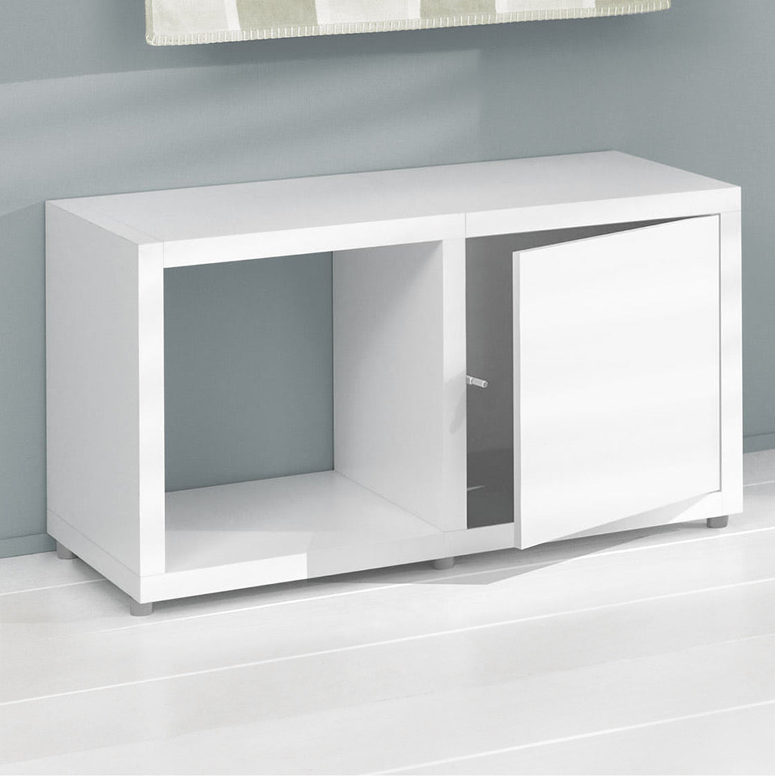 BOON Cube Storage Shelf with Square Door and Backboard - Organizer for Kids Toys, Books & Home Decor - Perfect for Playrooms, Bedrooms & Living Rooms