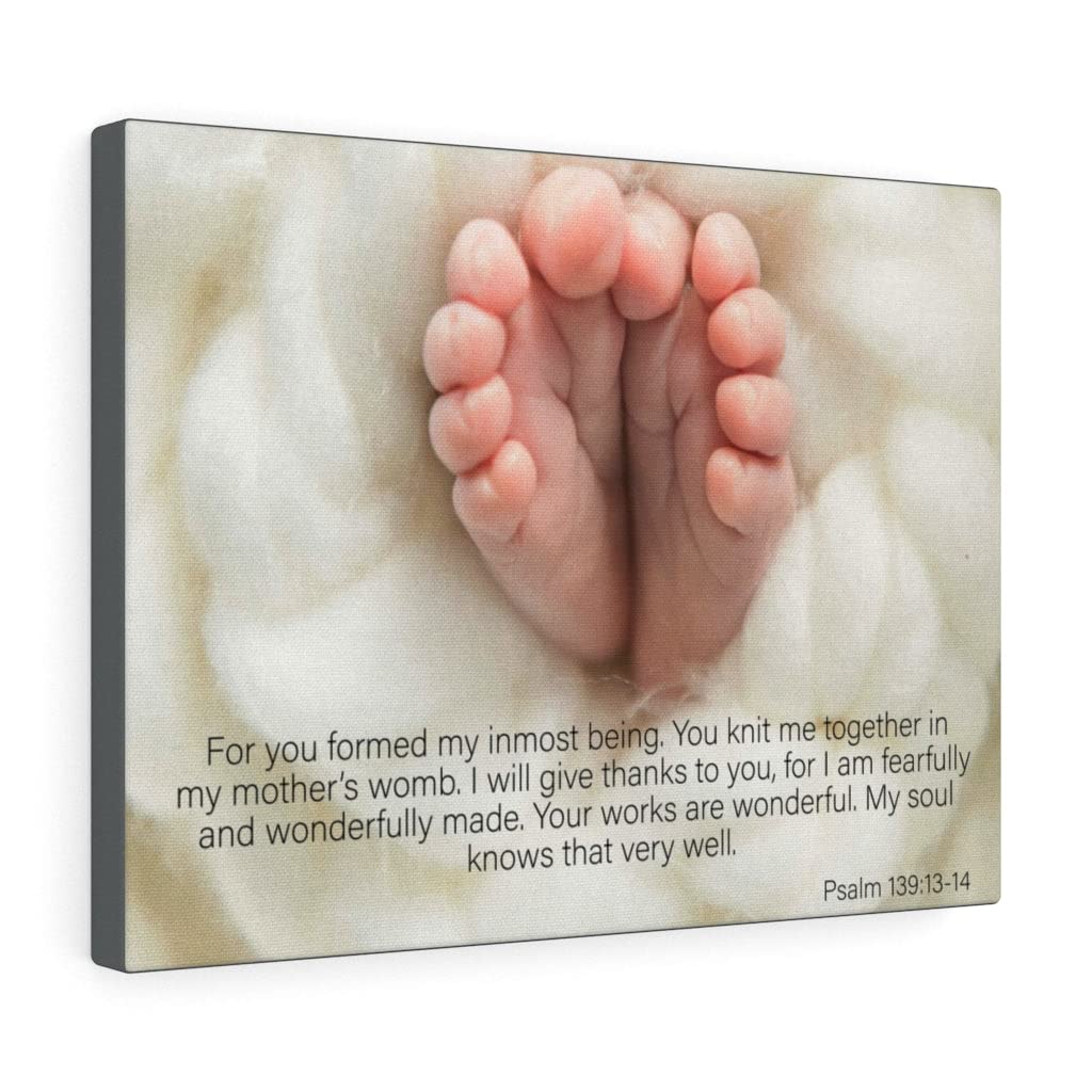 Fearfully and Wonderfully Made Bible Verse Art - Psalm 139:13-14 Scripture Wall Decor for Christian Home, Church & Office - Inspirational Gift for Women, Men & Couples - Perfect for Bedroom, Living Room & Prayer Space