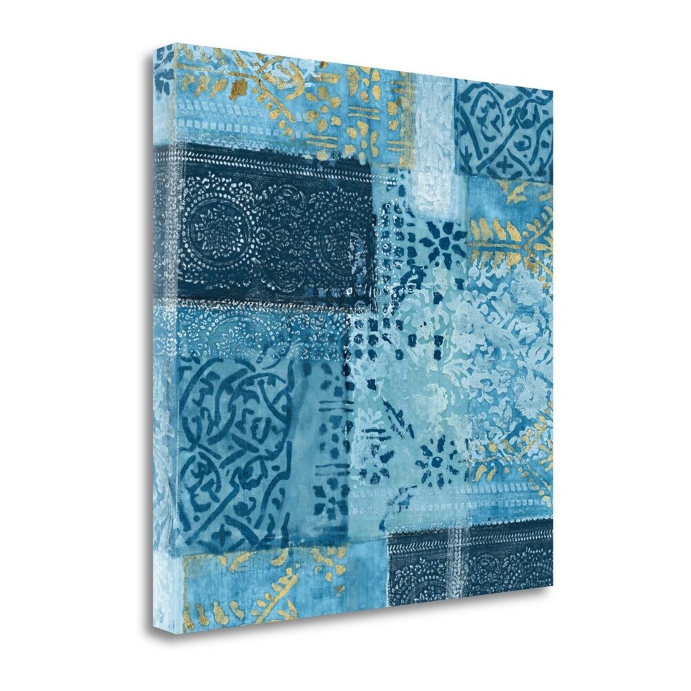 Alhambra II Indigo Art Print by Wild Apple - Premium Giclee on Gallery Wrapped Canvas - Perfect for Living Room, Bedroom or Office Wall Decor