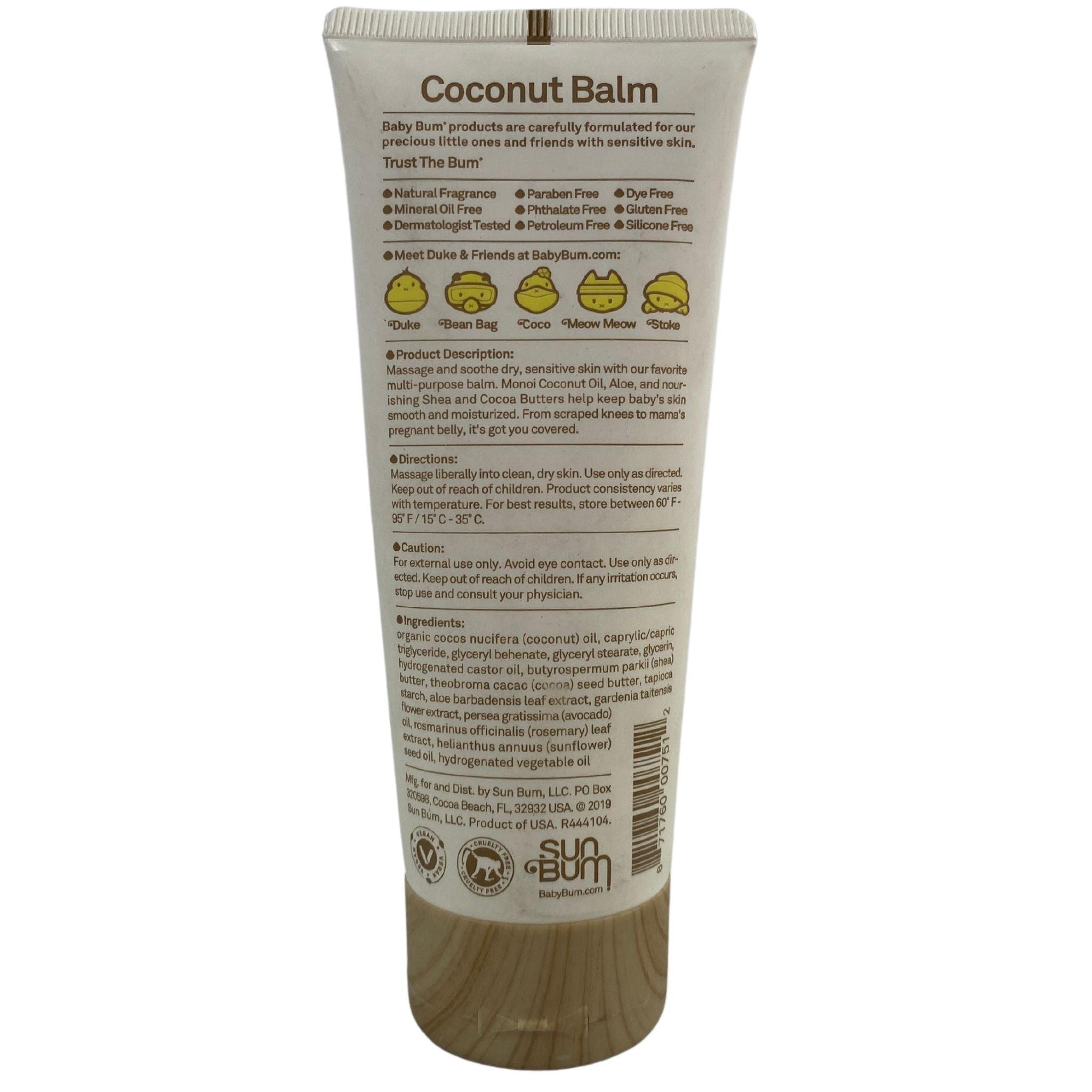 Organic Baby Bum Coconut Balm - Plant-Based Skin Care for Babies - 3oz (50-Piece Bulk Pack) - Perfect for Diaper Rash, Dry Skin & Baby Massage