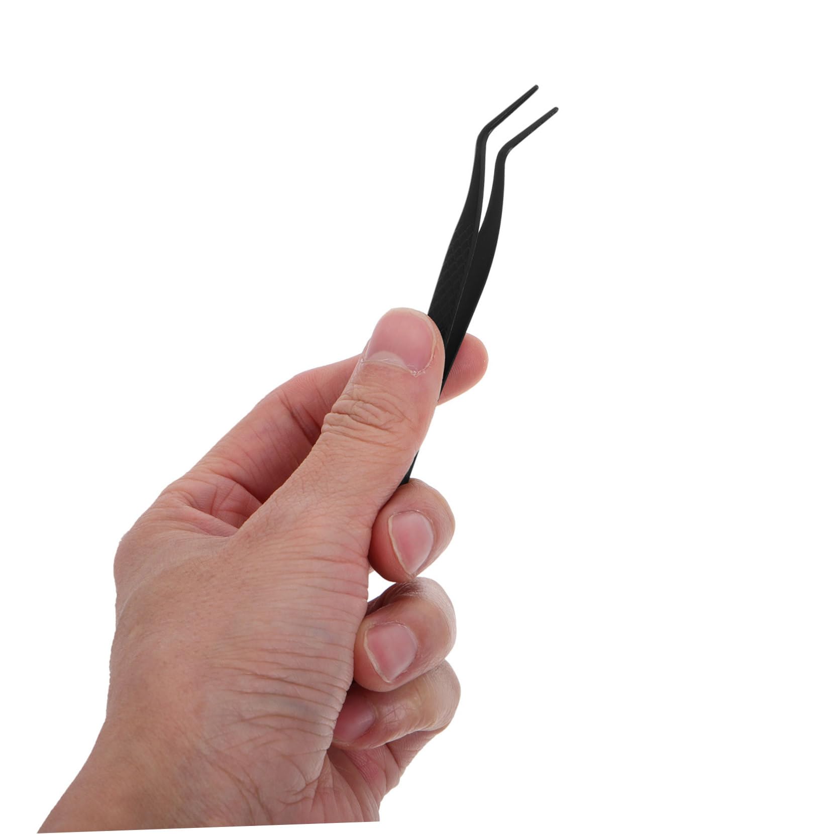Mikinona Mini Curved Tip Eyelash Extension Tweezers - Professional Stainless Steel Lash Applicator Tool for Precise Extension Application (Perfect for Salon, Home Use & DIY Lash Artists)