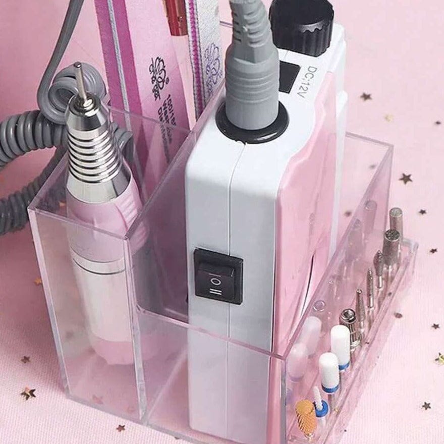 Nail Drill Stand Holder - Organizer & Storage Box for Nail Art Tools | Perfect for Salon, Home Manicure & Professional Nail Technicians