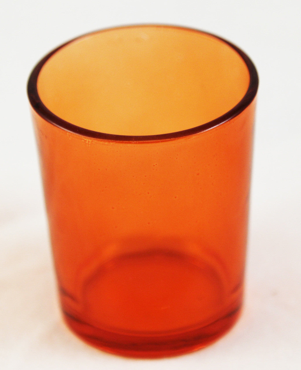 10 Pack Orange Glass Votive Tealight Candle Holders - Elegant Wedding Centerpiece, Christmas Party Decor, Bridal Shower & Baby Shower Decorations - Perfect for Romantic Dinner, Holiday Tablescapes & Special Events