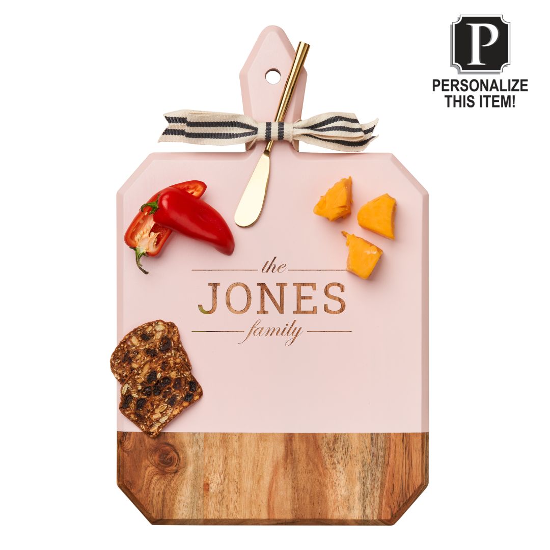 Personalized Acacia Wood Heirloom Cutting Board with Handle - 16