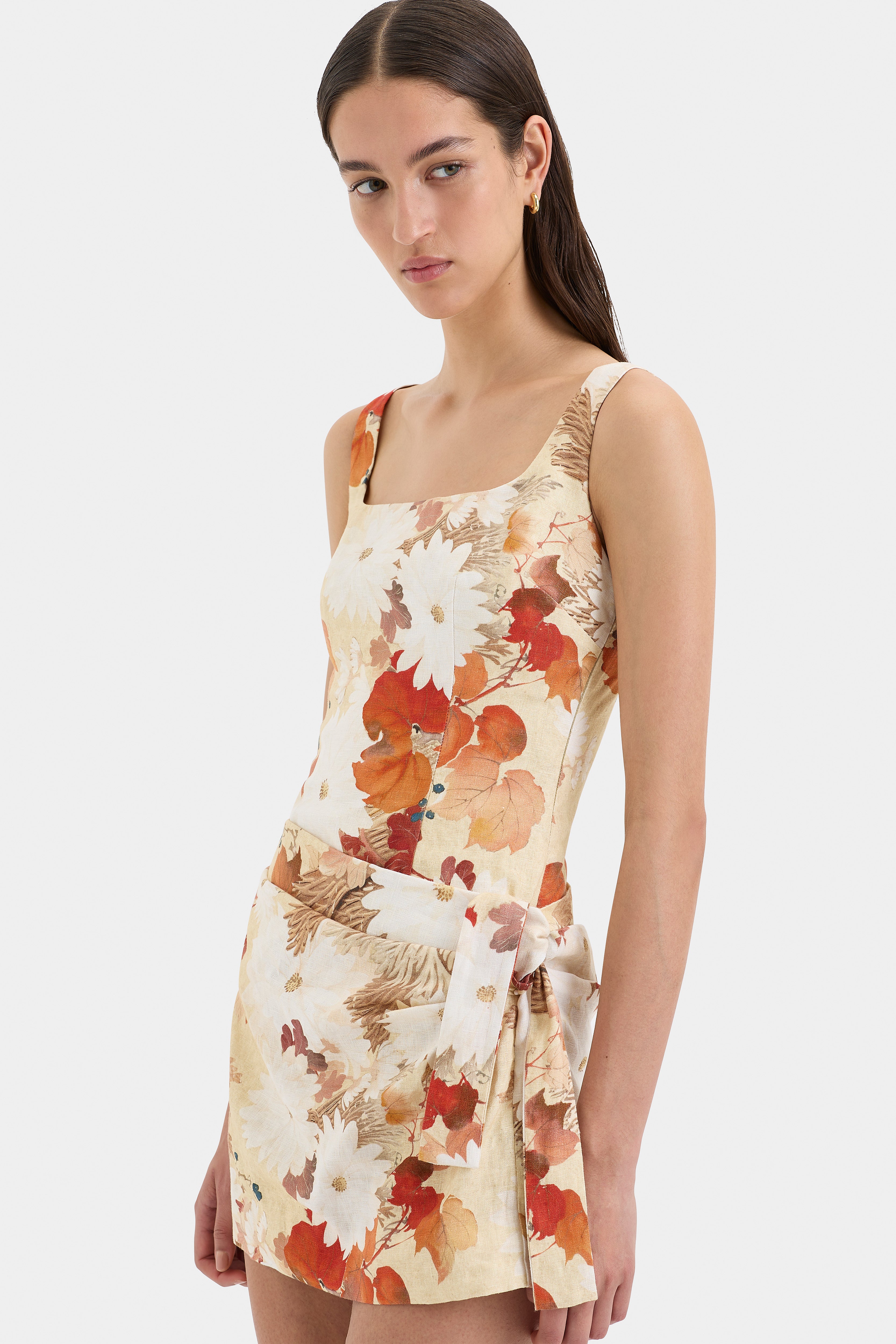 Jessamine Tie Mini Dress - Floral Print Summer Party Dress for Women, Perfect for Weddings, Dates & Night Out