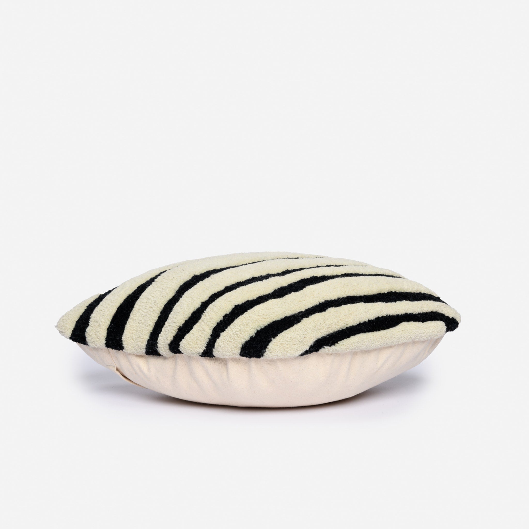 HAUS ÜGER Bonbon Cushion 42x40cm - Soft Off White Decorative Throw Pillow for Sofa, Bed & Home Decor | Perfect for Living Room, Bedroom & Nursery