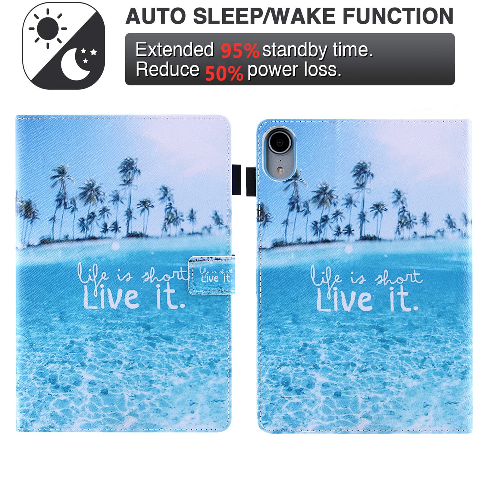 Premium Magnetic Folio Case for iPad Mini 6 (2021, 8.3 Inch) - Auto Sleep/Wake | Pencil Holder | Multi-Angle Stand | Wallet Pocket | Beach & Travel Friendly | Perfect for Work, Study & Entertainment
