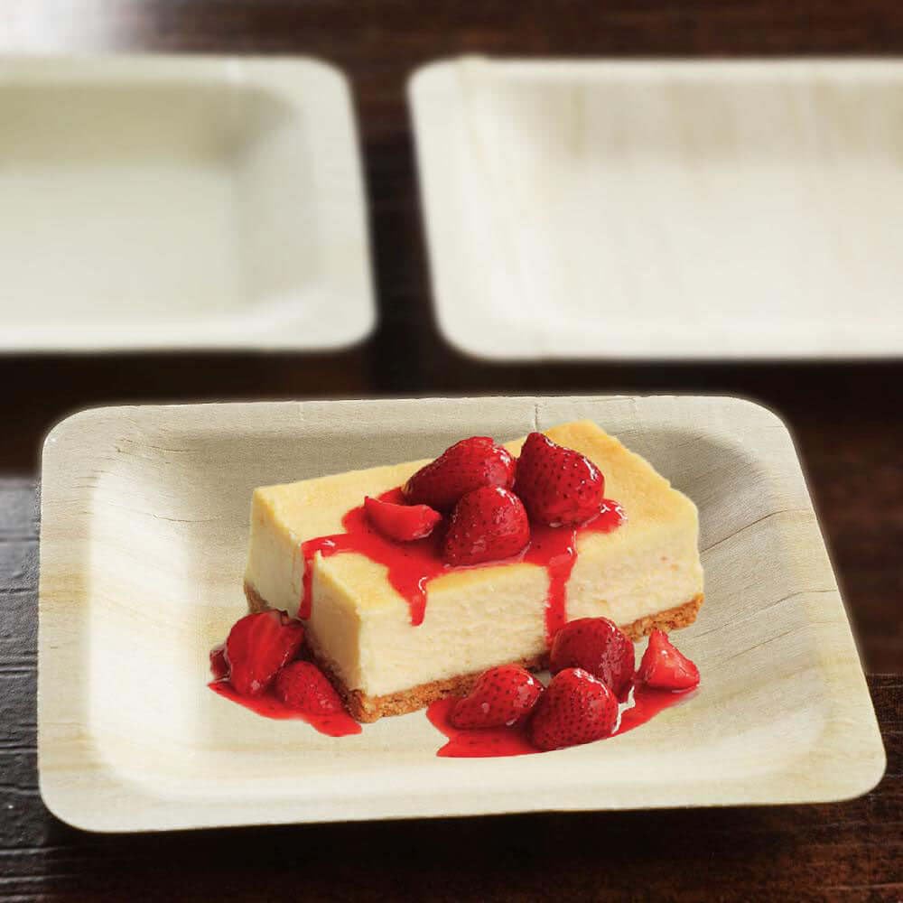 Efavormart 25 Pack - 5 Inch Biodegradable Birchwood Disposable Plates for Salads, Desserts, Parties & Picnics | Eco-Friendly Compostable Dinnerware for Weddings, BBQs & Outdoor Events