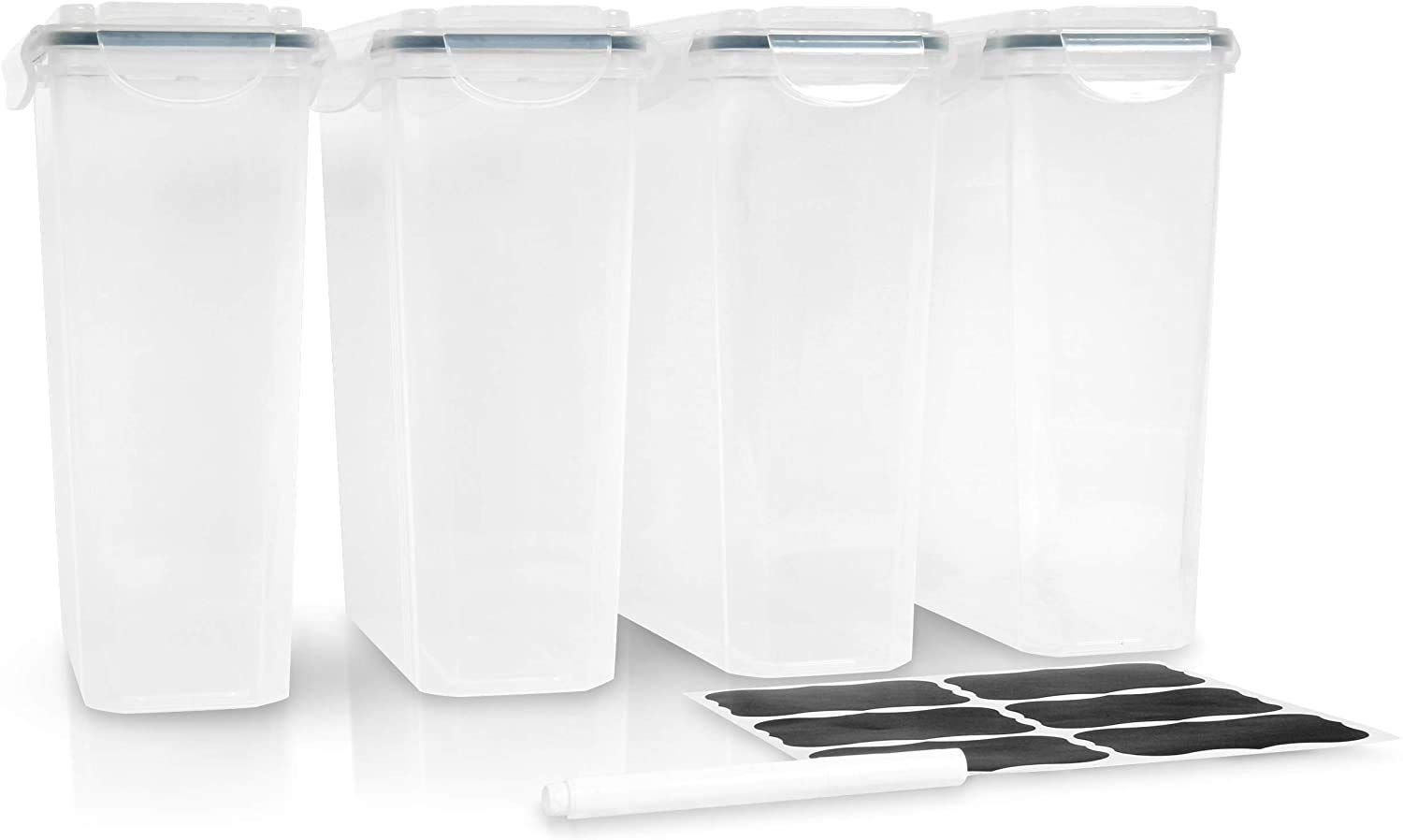 6-Pack Airtight Cereal Storage Containers – Large Kitchen & Pantry Food Storage Set for Keeping Cereals Fresh & Crunchy | Perfect for Breakfast Organization, Snack Storage, and Bulk Food Preservation