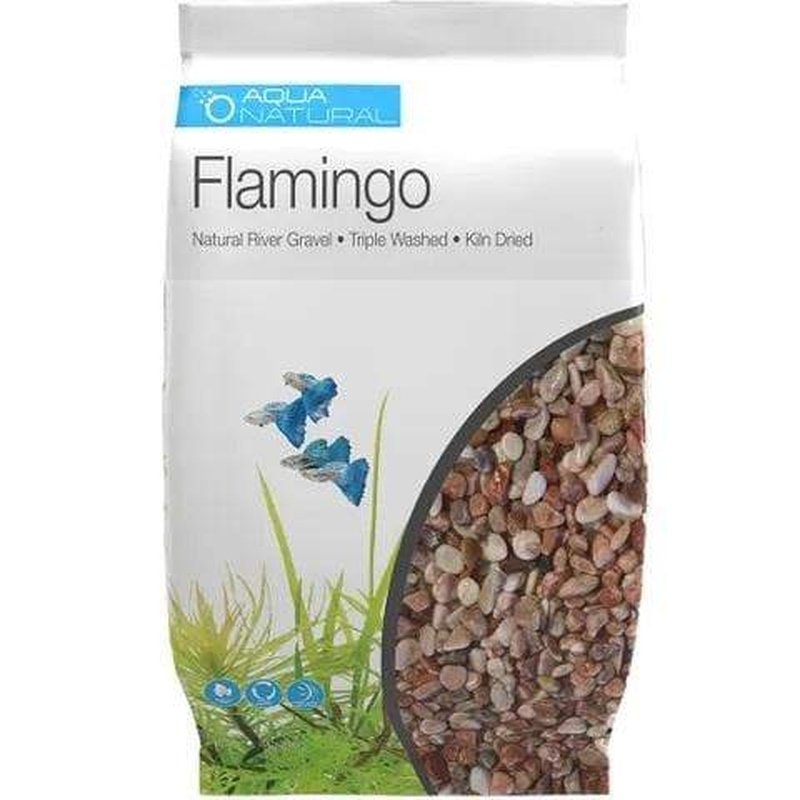 Aqua Natural Flamingo Gravel 2-4mm 4.5kg - Premium Pink Aquarium Substrate for Freshwater & Saltwater Fish Tanks - Perfect for Betta Fish, Shrimp & Planted Aquariums