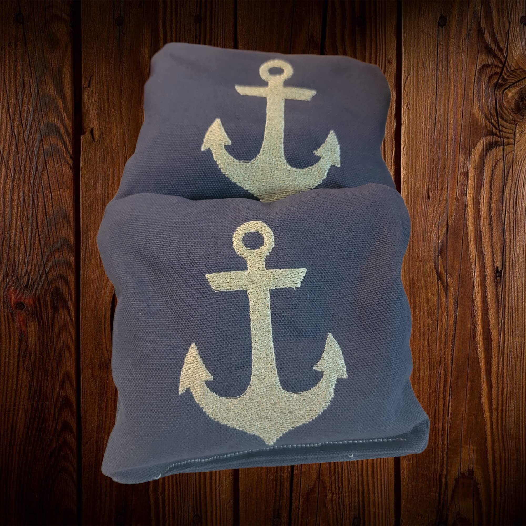 Premium Anchor Cornhole Bags Set of 8 - Regulation Weight & Size for Backyard Games, Tailgating, and Outdoor Parties - Free Shipping Included