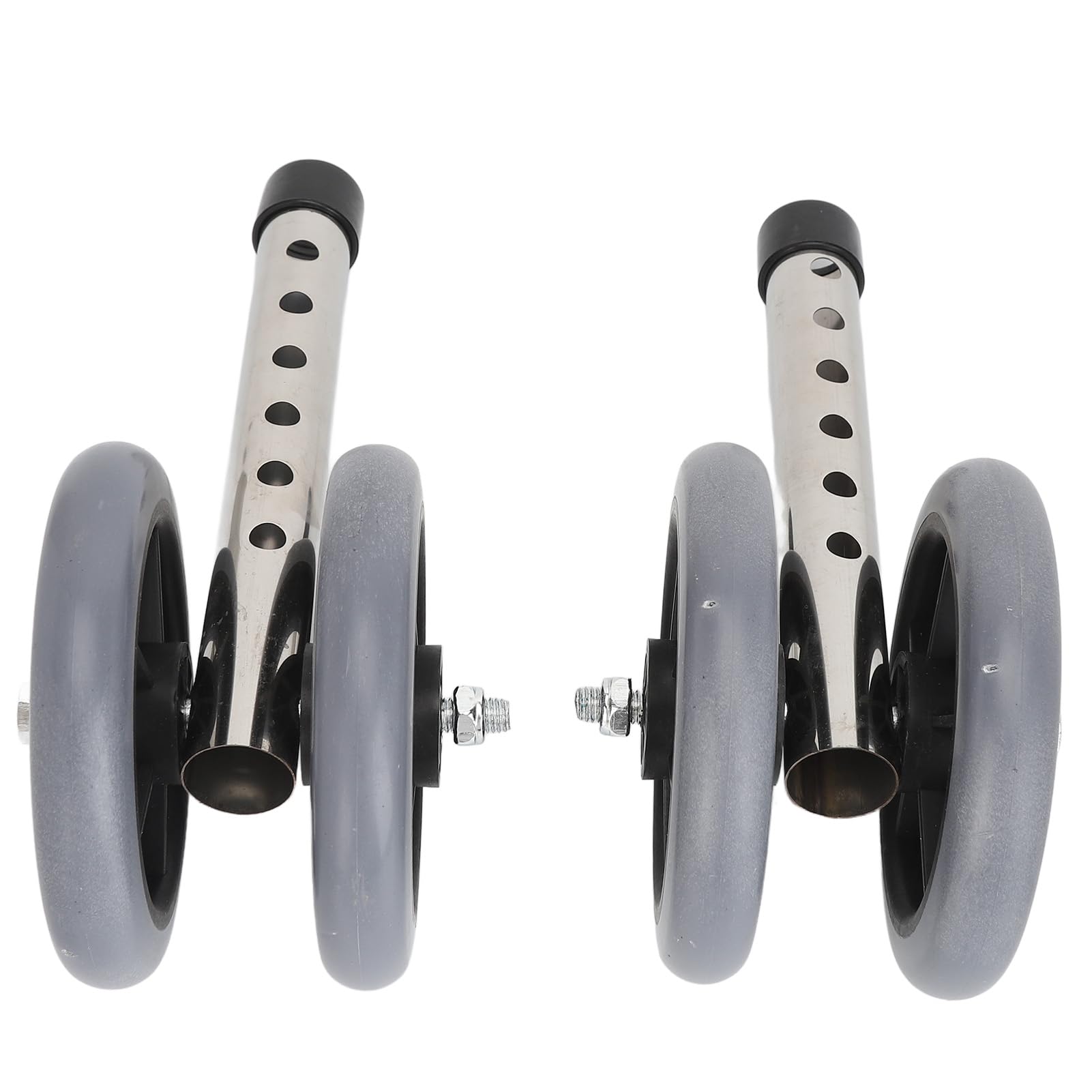 2 Pcs Walker Replacement Wheels - Durable Walking Aid Accessories for Elderly & Mobility Support - Perfect for Indoor & Outdoor Use on Hard Floors & Pavement