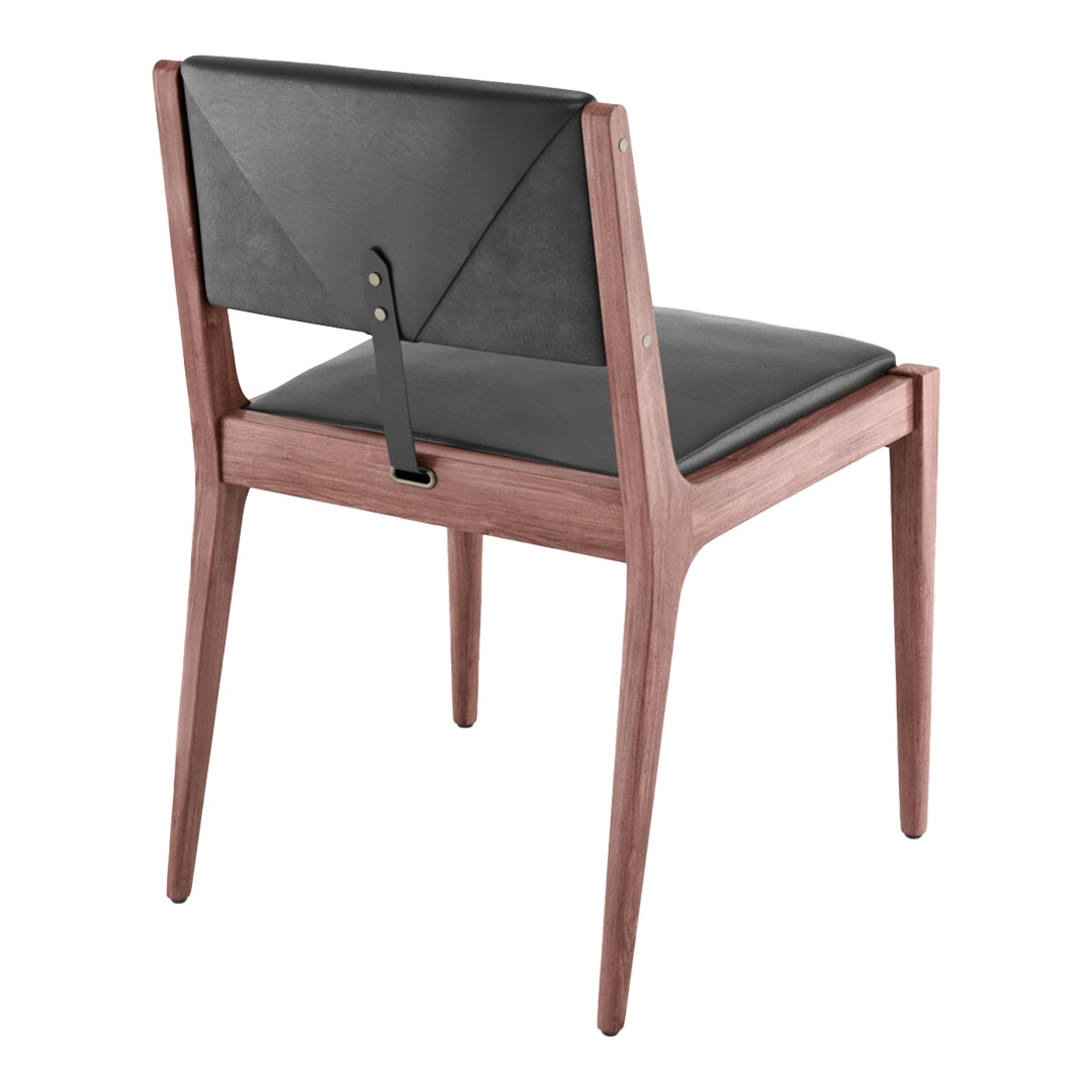 Hugo Dining Chair - Modern Wooden Dining Room Chair with Upholstered Seat - Comfortable & Stylish for Home, Kitchen, Restaurant, and Office Use