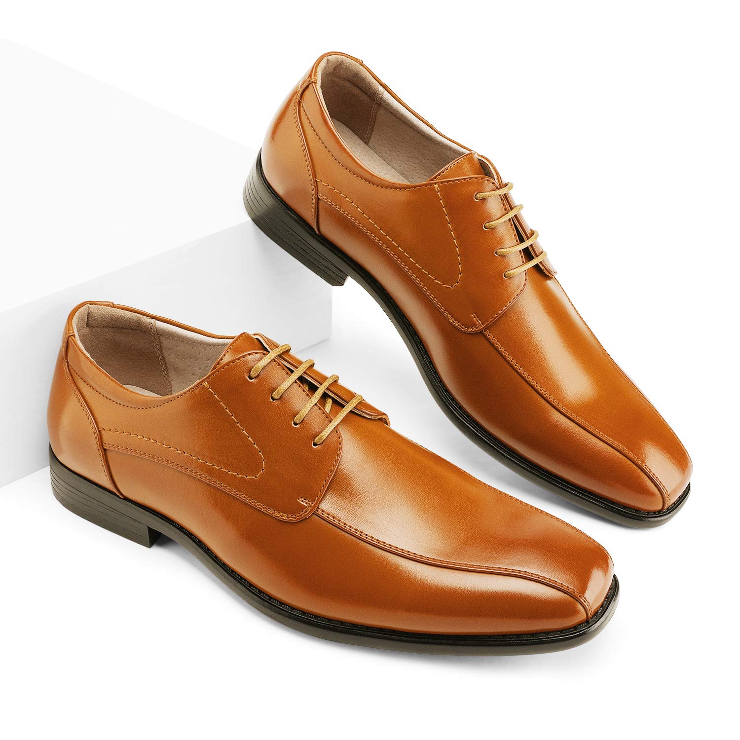 Bruno Marc Men's Classic Lace-up Oxford Dress Shoes | Formal Business & Wedding Shoes | Premium Leather Comfortable Office & Party Footwear
