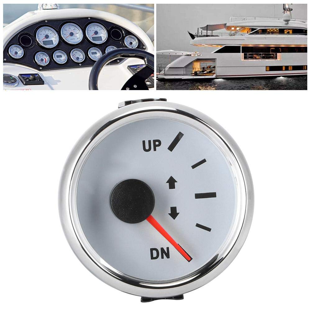 52mm Boat Trim Gauge with Red Backlight - Perfect for Marine Tilt Monitoring