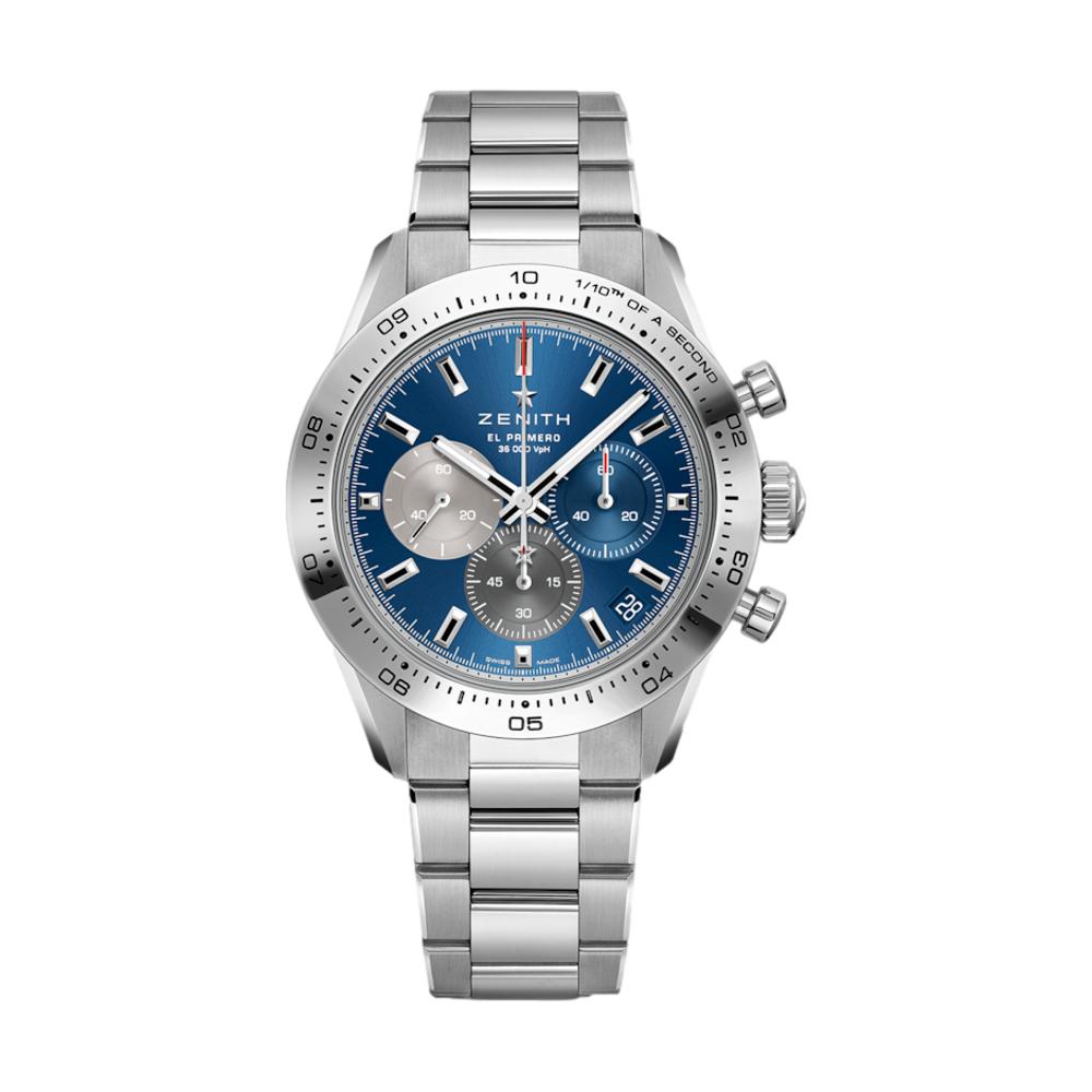 Chronomaster Sport Blue Stainless Steel Bracelet Watch - Luxury Timepiece for Men, Perfect for Business, Casual & Formal Occasions