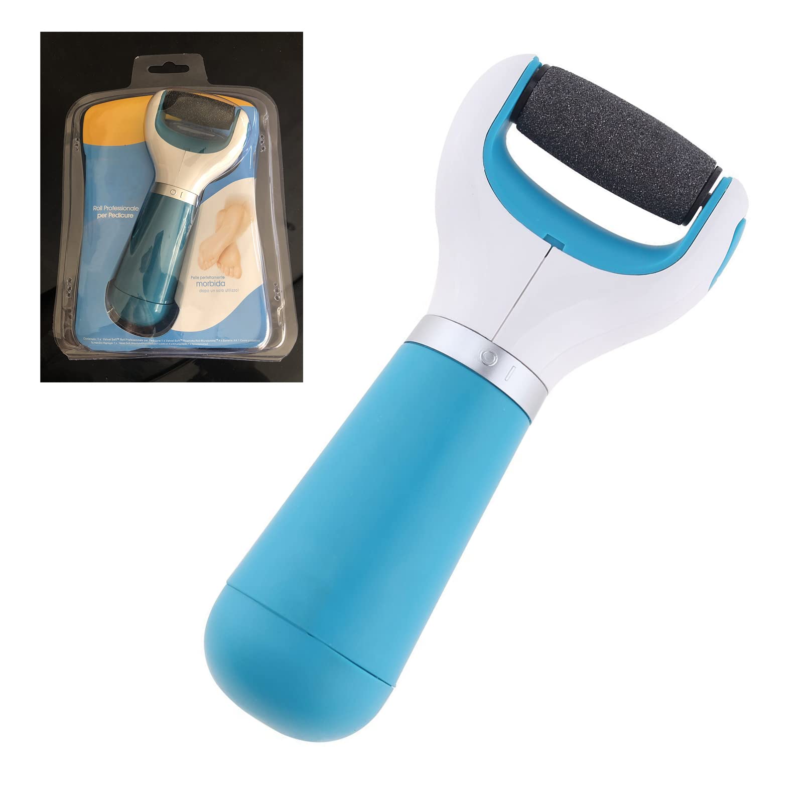 Electric Rechargeable Callus Remover for Feet - Hard Skin & Dead Skin Removal Tool with Rotating Sanding Head - Pink Pedicure File for Smooth Soft Feet - Perfect for Home Pedicure & Foot Care Routine