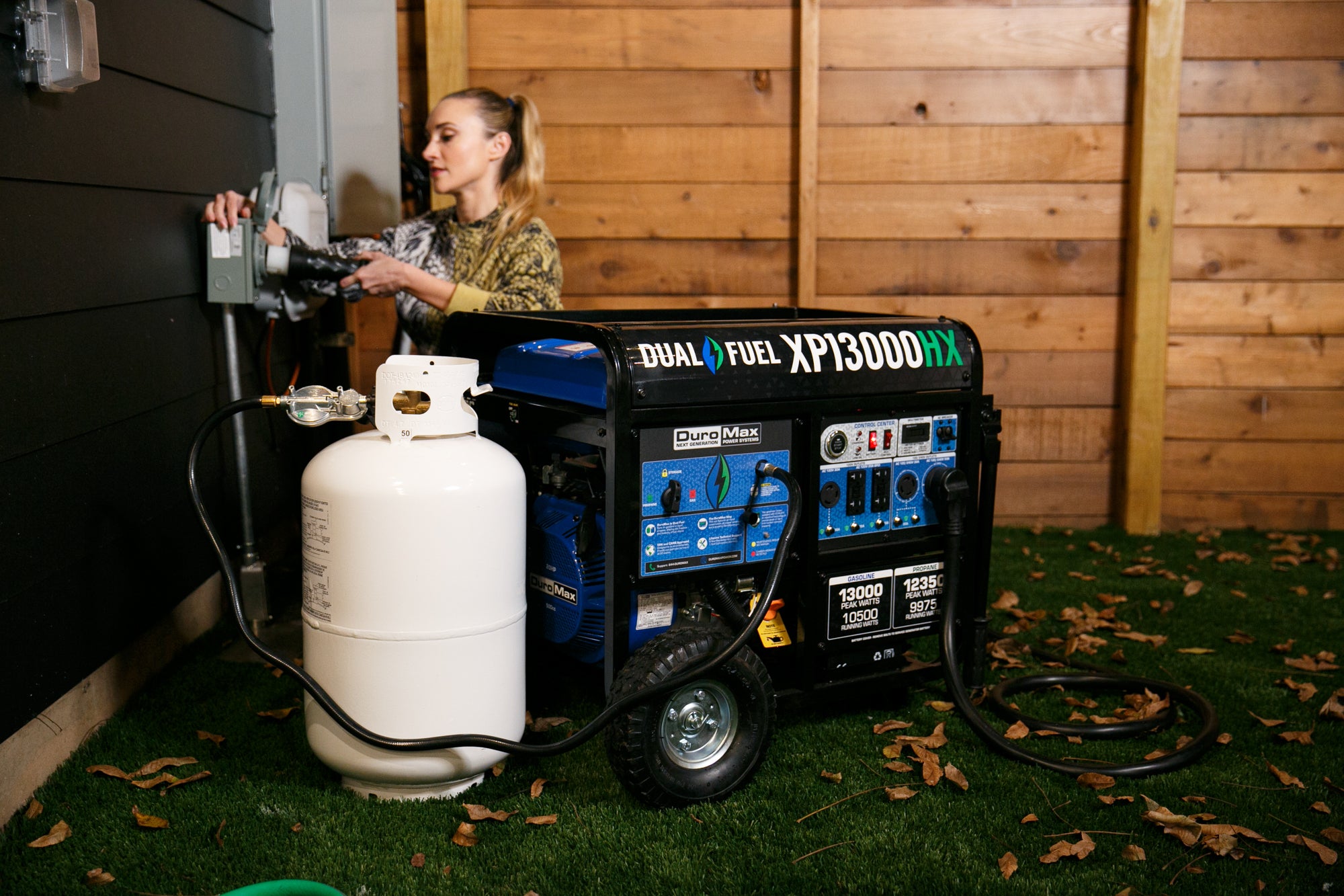 13,000W Dual Fuel Portable Generator with CO Alert - Reliable Power for Camping, Emergencies & Outdoor Events