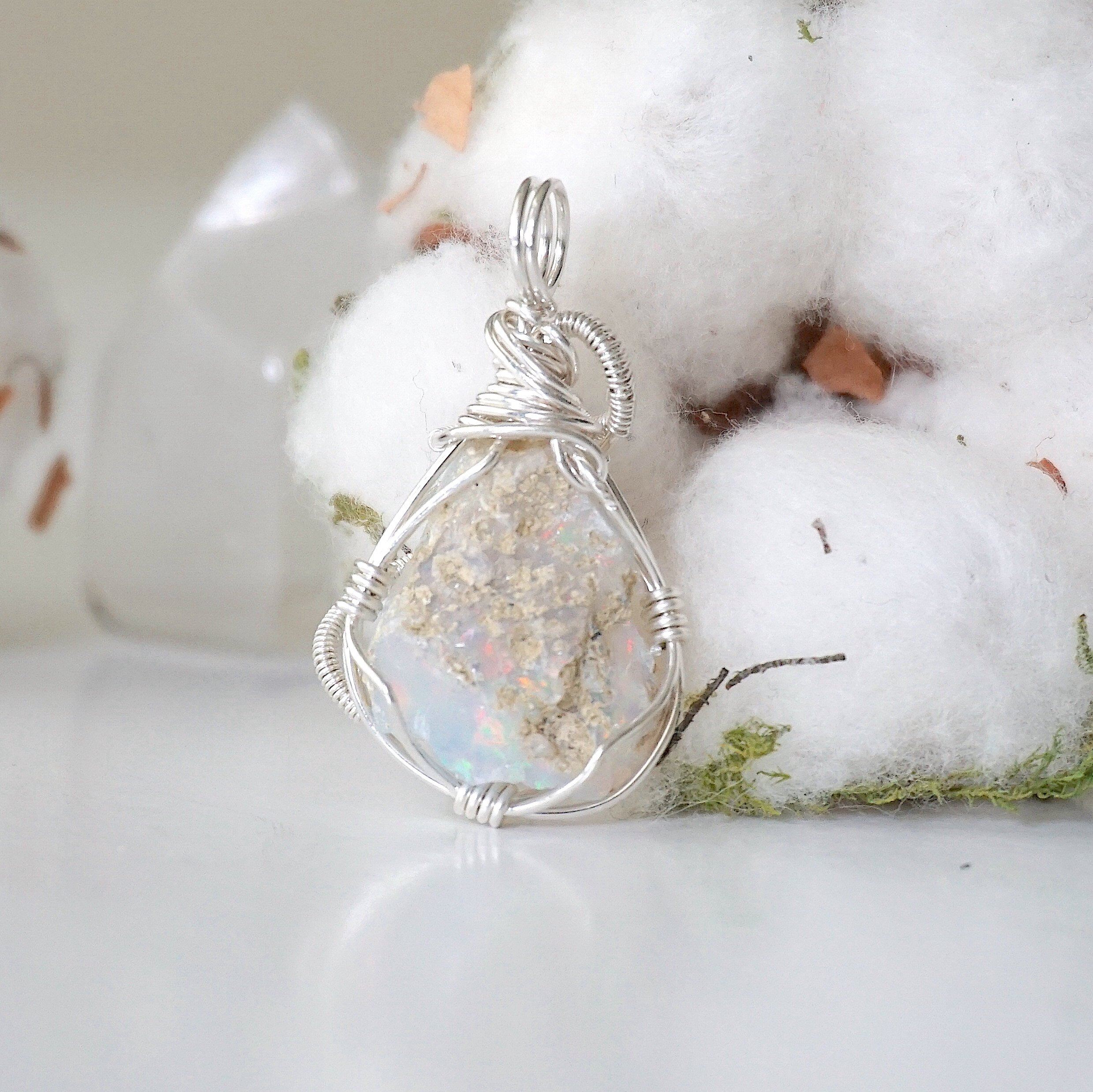 Fire Opal Pendant Necklace - Sterling Silver 925 Jewelry for Women | Elegant Gift for Birthday, Anniversary & Special Occasions