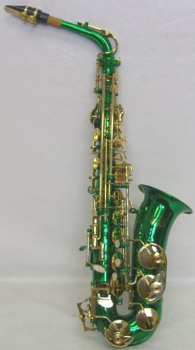 Professional Eb Alto Saxophone for Students - High-Quality Green Finish with Durable Case & Essential Accessories | Perfect for School Bands, Jazz Ensembles & Beginner Musicians