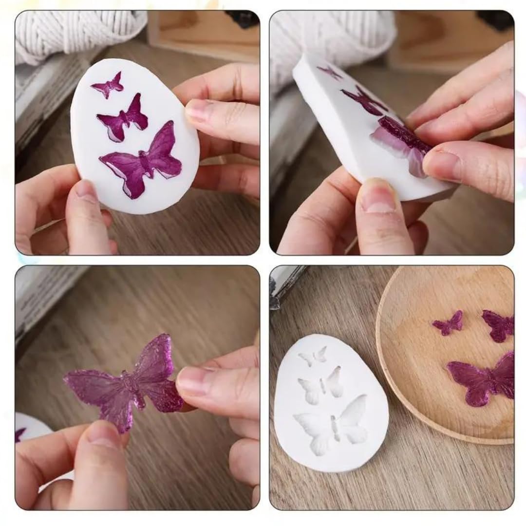 Skytail Butterfly Silicone Mold for Fondant, Chocolate, Candy, Cake Decorating, Jelly, Gummy, Cupcake Topper, Ice Cube, Sugarpaste, Polymer Clay, Resin Art & Jewelry - Perfect for Baking, DIY Crafts & Kitchen Decor
