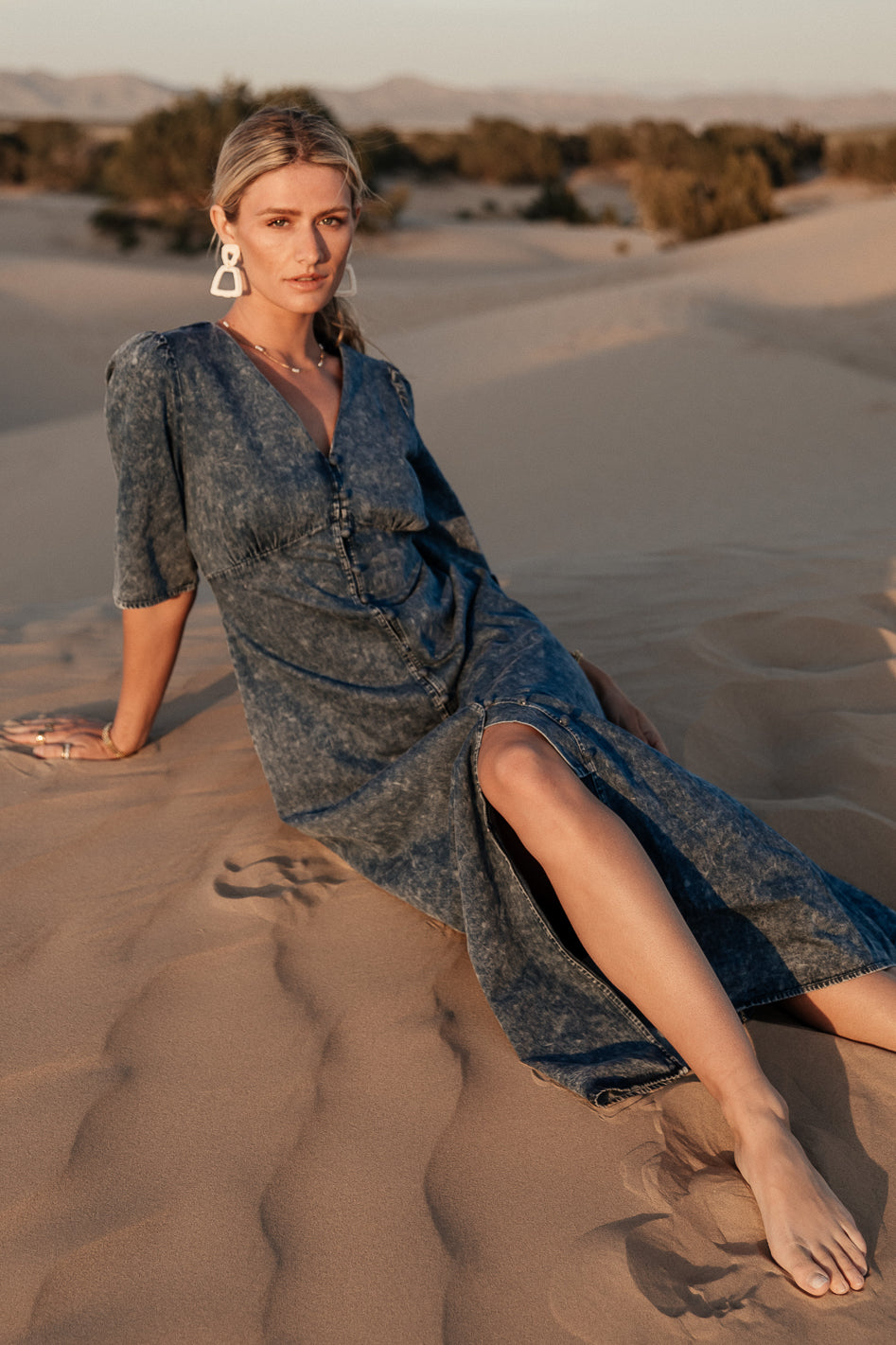 Alayna Button Up Dress for Women - Elegant Floral Print Summer Dress - Perfect for Office, Party & Casual Wear - FINAL SALE