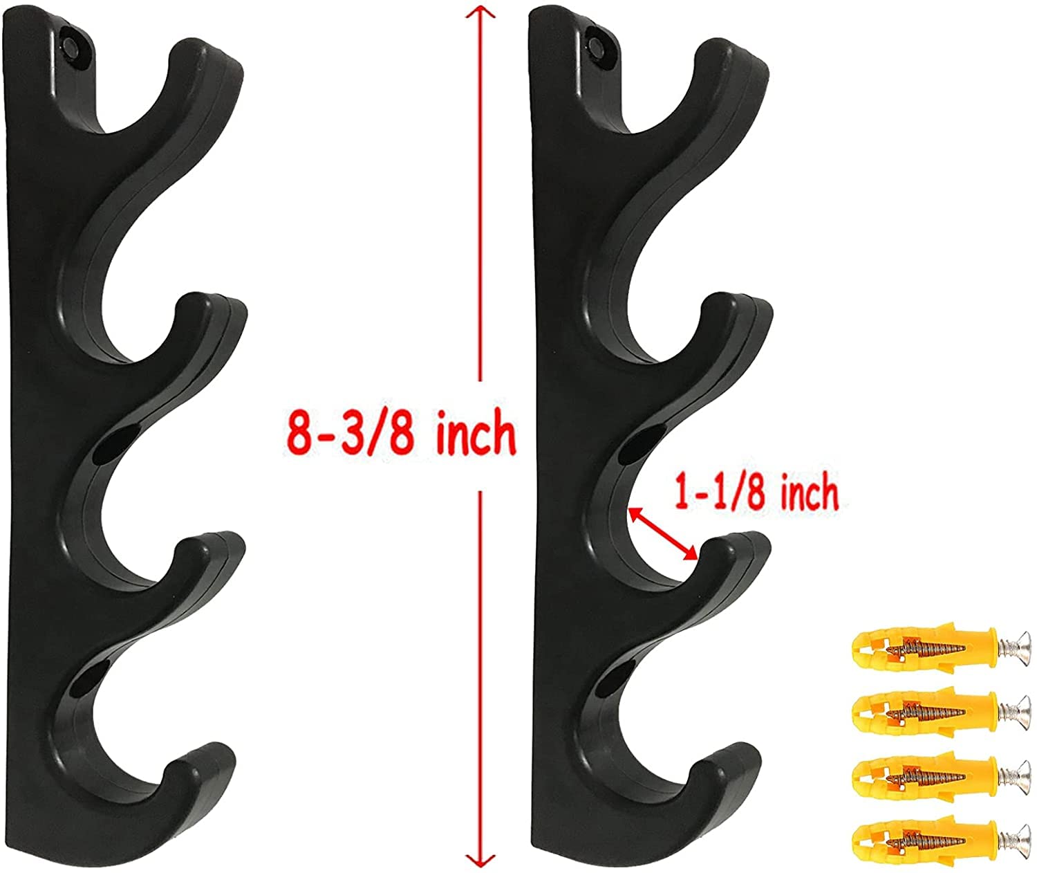 Premium Golf Club Wall Mount Rack - Holds Up to 4 Golf Clubs - Space Saving Golf Club Organizer & Display Stand - Perfect for Home, Office or Golf Club Storage - No Golf Clubs Included