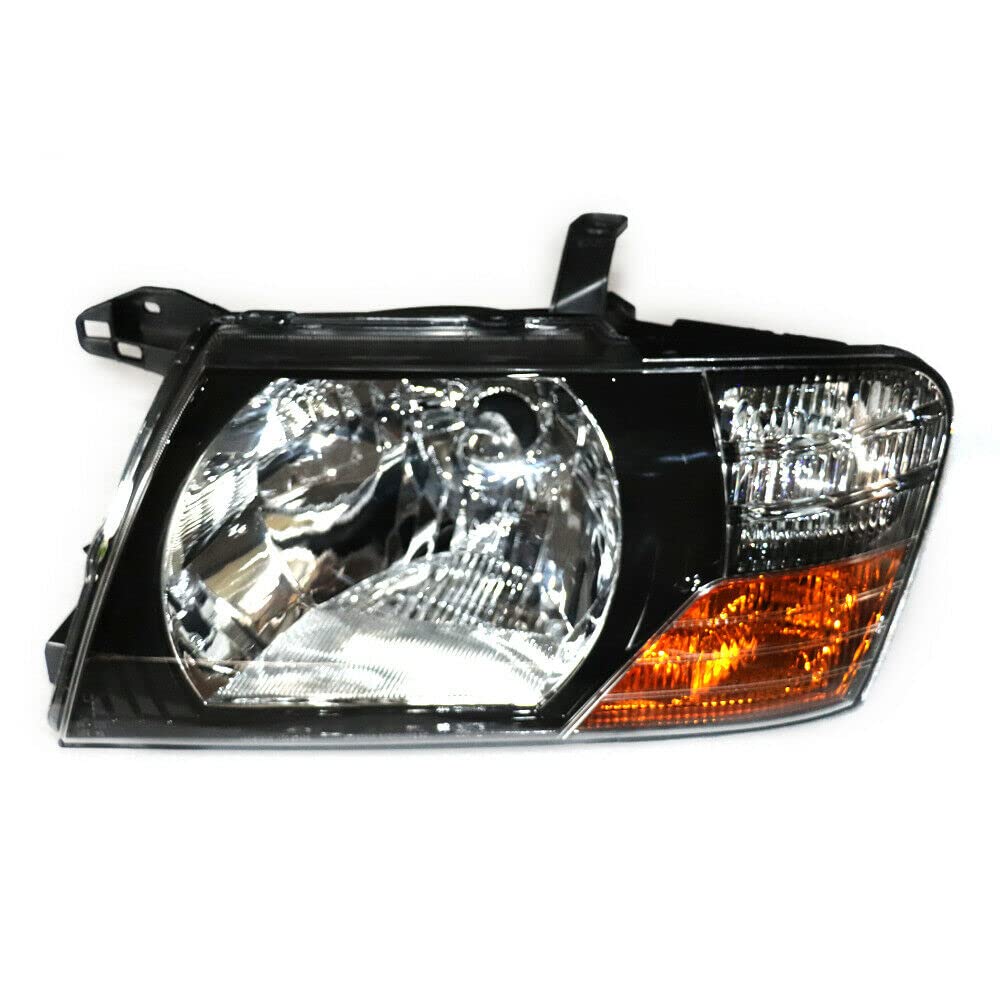 LOYALHEARTDY Driver Side Headlight Assembly for 2000-2006 Mitsubishi Pajero Montero - Clear Lens with Bulbs Included - Perfect for Night Driving & Off-Road Adventures