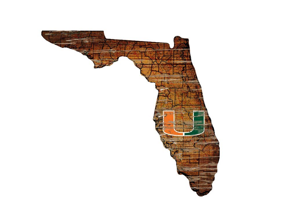 University of Miami Fan Sign Cutout - Durable College Football Decor for Tailgating, Game Day, and Home Decor