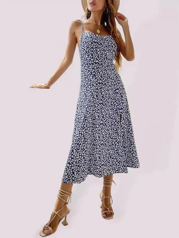 Women's Floral Print Summer Sun Dress - Lightweight & Breathable for Beach, Vacation & Casual Outings