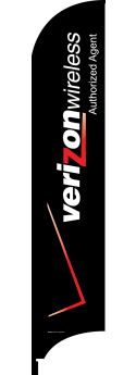 Custom Feather Flag Banner for Verizon - Durable Outdoor Advertising & Promotional Use - Perfect for Events, Grand Openings & Sales