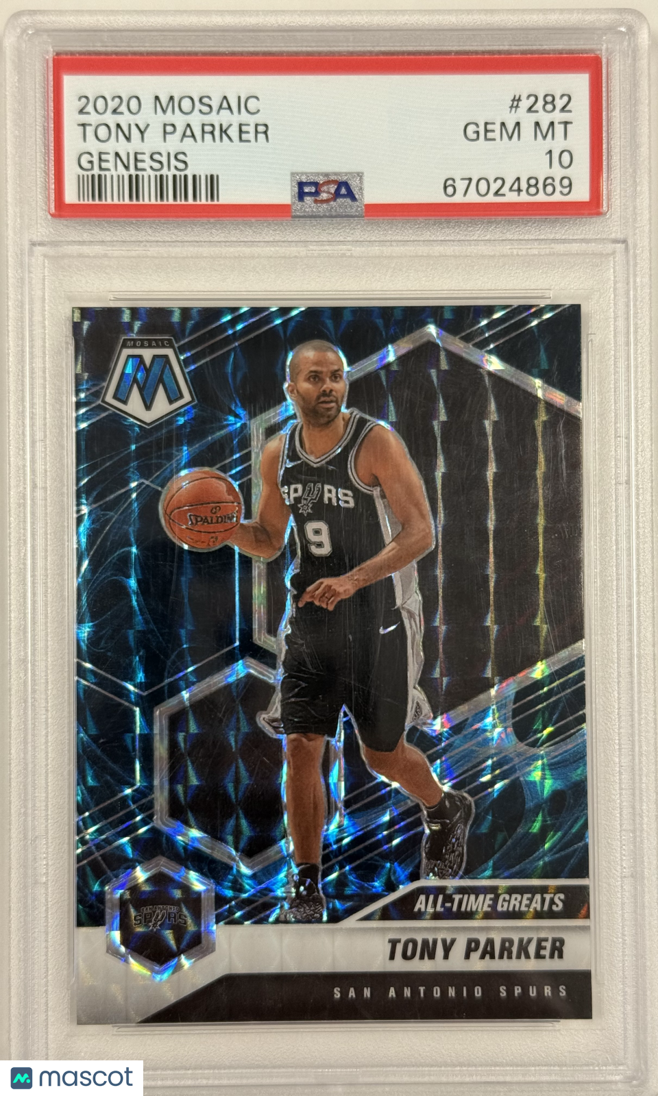 2020 Panini Mosaic Tony Parker Genesis #282 PSA 10 Basketball Trading Card - Perfect for NBA Collectors, Sports Memorabilia Fans & Investment Collectibles