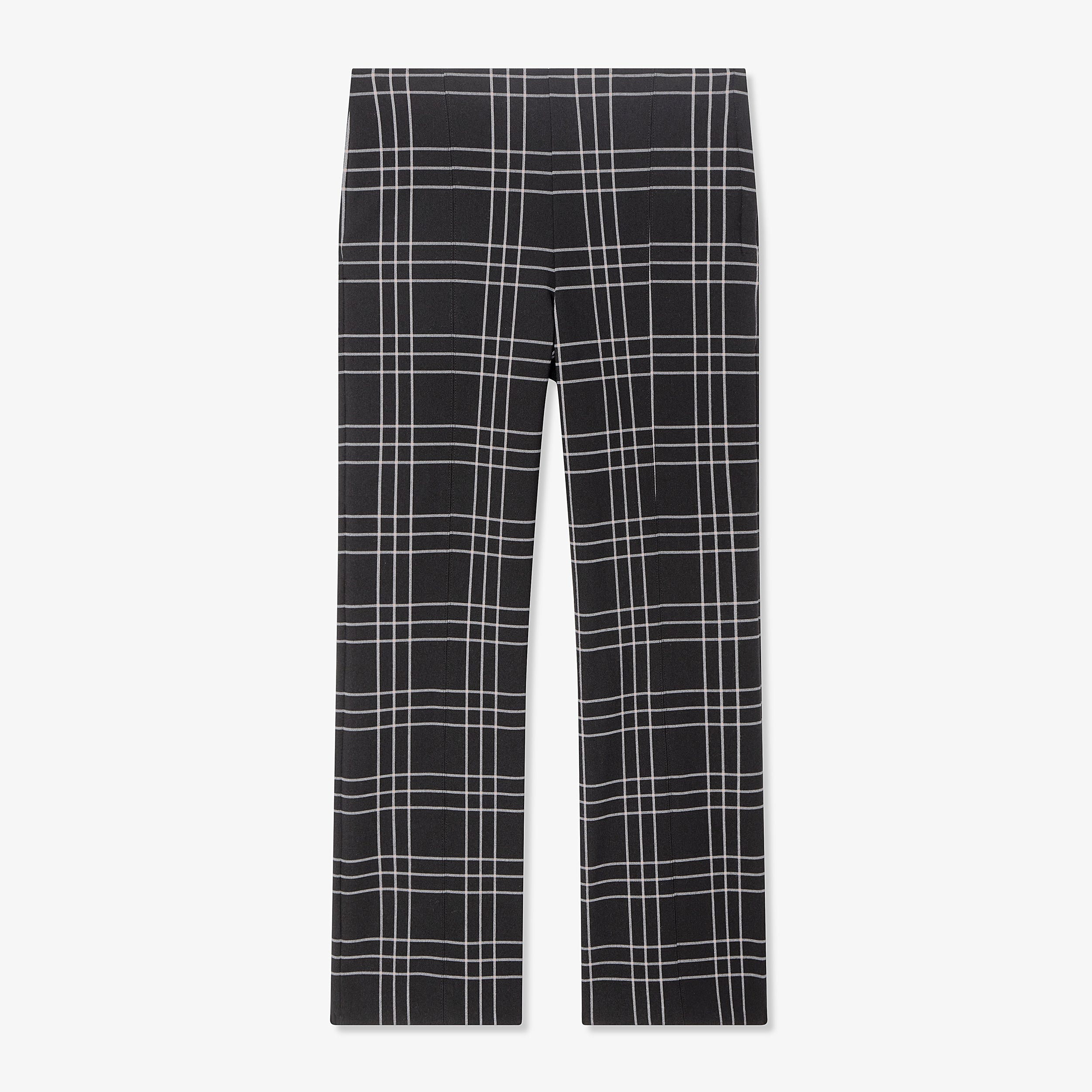 Kick Flare Foster PowerStretch Plaid Pants - Black/White | High Waisted Stretchy Workout & Yoga Pants for Women | Perfect for Gym, Running & Casual Wear