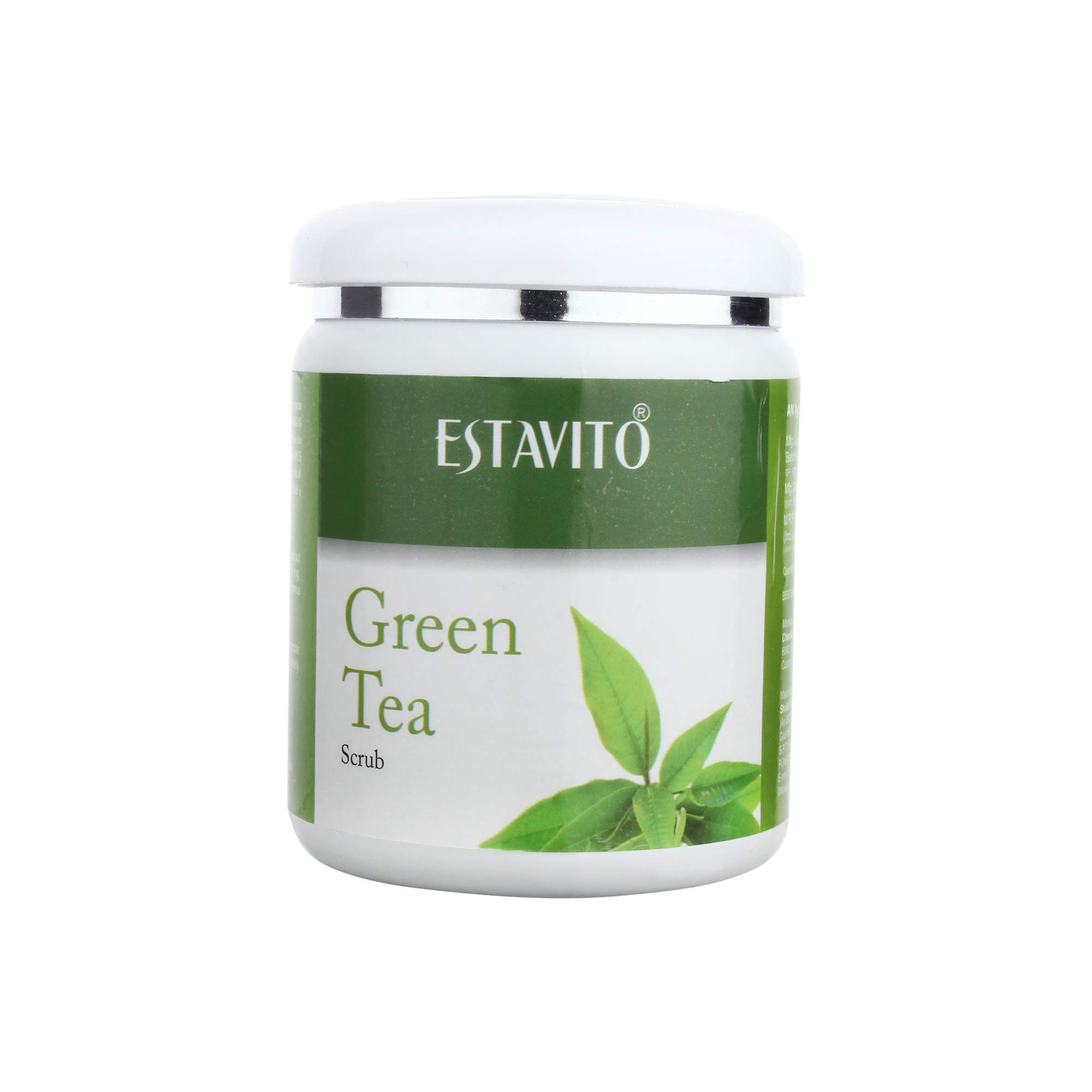 Estavito Green Tea Scrub 500g - Natural Acne Treatment & Skin Detoxifier for Clear, Stress-Free Skin | Perfect for Daily Skincare Routine & Spa Days
