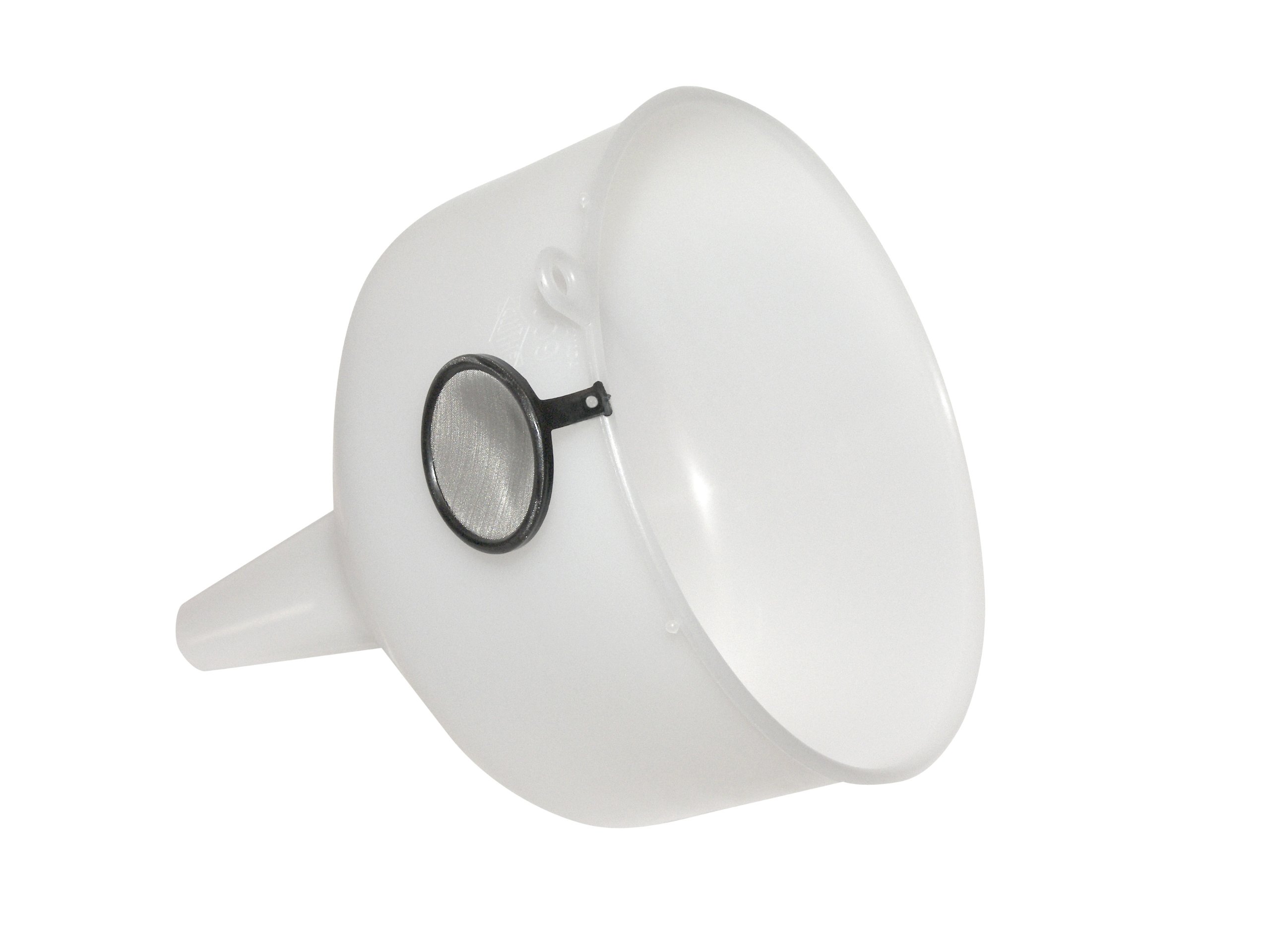 WirthCo 90090 Funnel King White Polyethylene Side Fill Funnel - 144 oz (4.25L) High Capacity - Perfect for Automotive Fluids, Lawn Equipment & Industrial Use