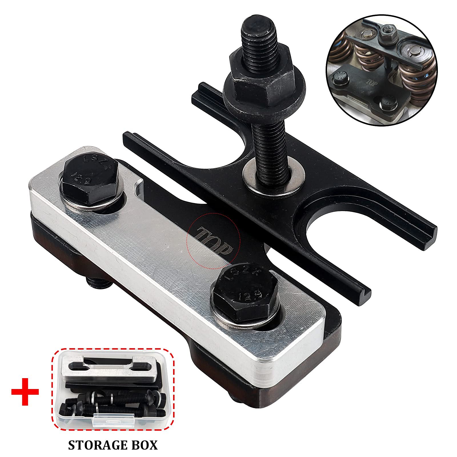 3 Mirrors Engine Air Valve Holder Pressure Pipe & Upgrade 67605 Valve Spring Compressor Tool with Higher Nut - Compatible with Chevy LSX Camaro, Corvette, Trans Am, GTO, G8, CTS V & GM Trucks - Perfect for Engine Repair & Performance Upgrades