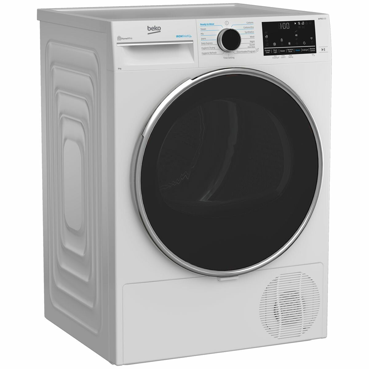 Beko 8kg Heat Pump Dryer with Steam Function BDPB802SW - Energy Efficient Laundry Solution for Homes & Apartments