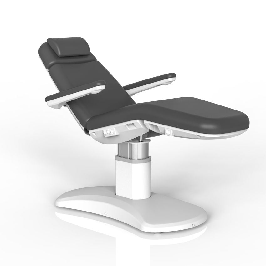 Silverfox 4 Motors Electric Facial Bed Chair - Professional Spa Massage Table with Adjustable Height, Dark Grey (Model 2270FB) for Facial Treatments, Massage Therapy & Beauty Salon Use