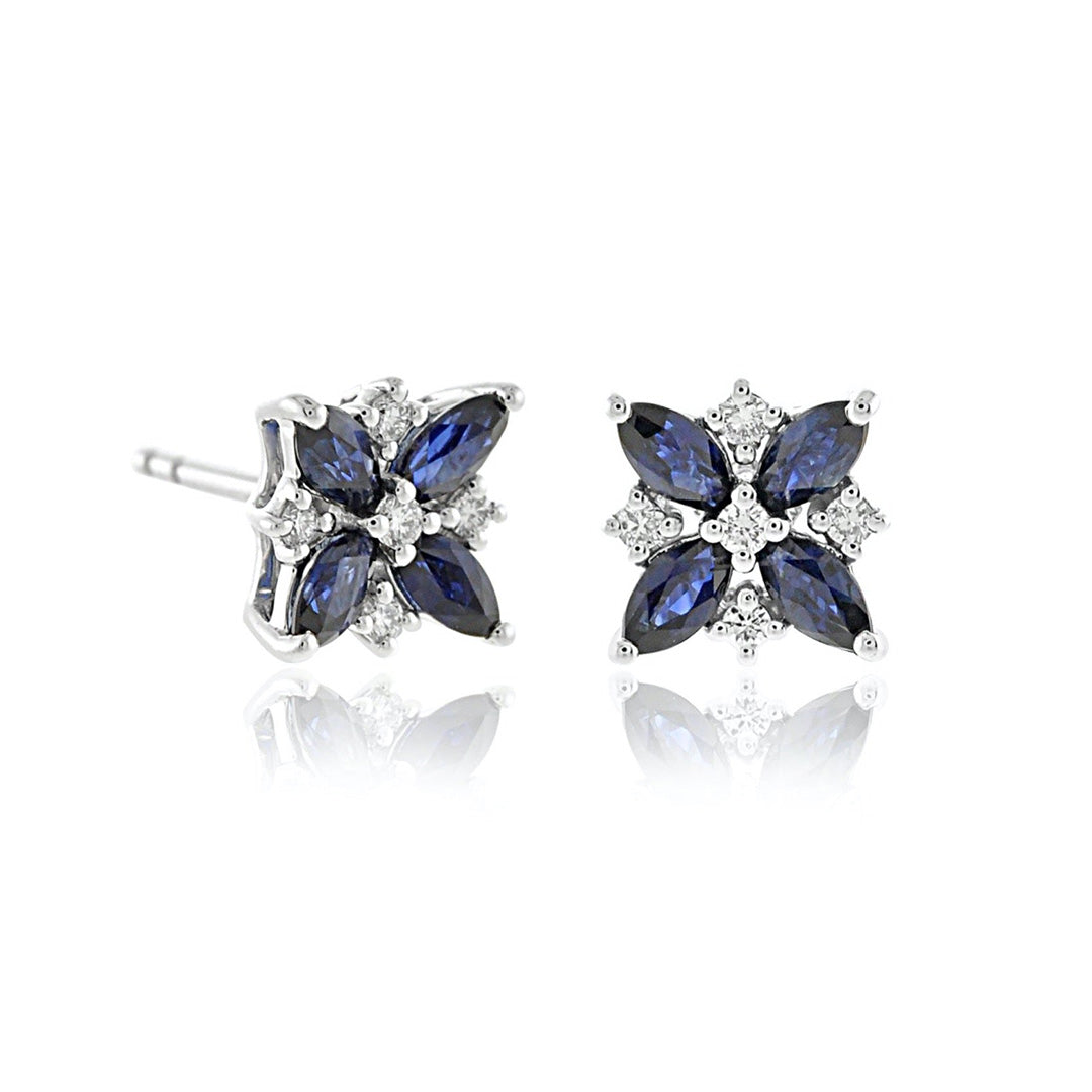 Exquisite Celeste Earrings with Genuine Sapphires & Diamonds | Elegant Jewelry for Women | Perfect for Weddings, Parties & Special Occasions
