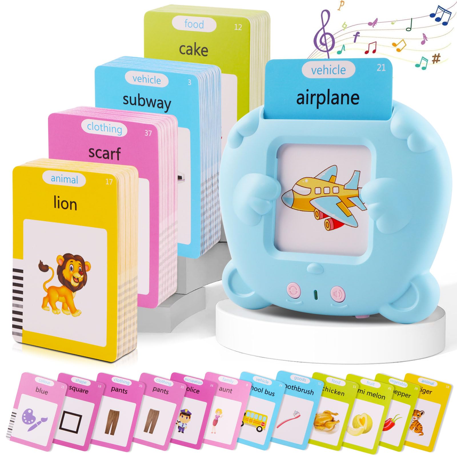 Talking Flash Cards for Toddlers 1-5 Years - 224 Sight Words Learning Toys for Preschool Kids | Autism Sensory & Montessori Educational Gifts