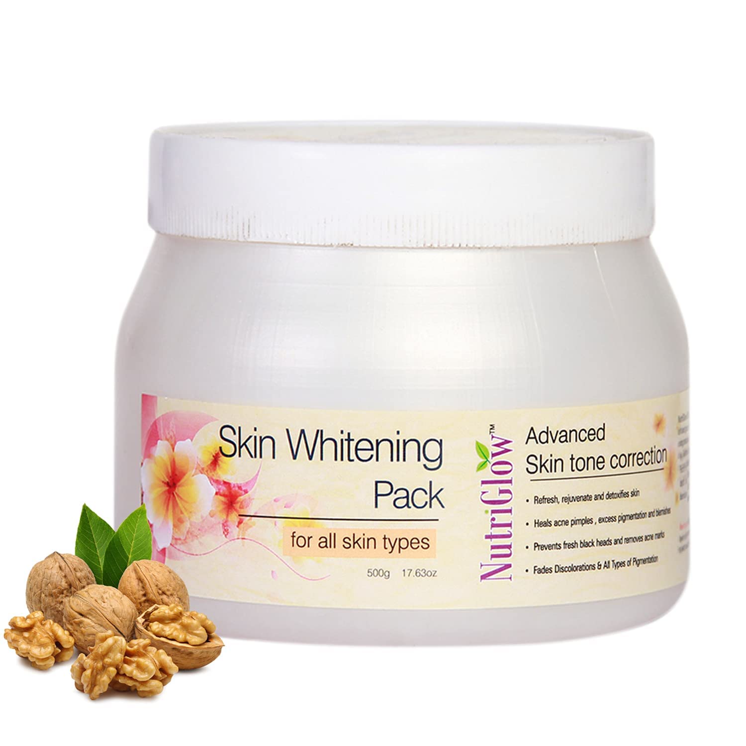 NutriGlow Pore Cleansing Face Mask - Deep Cleansing for Blackheads & Tan Removal, 500g for All Skin Types | Perfect for Daily Skincare & Post-Sun Care Routine