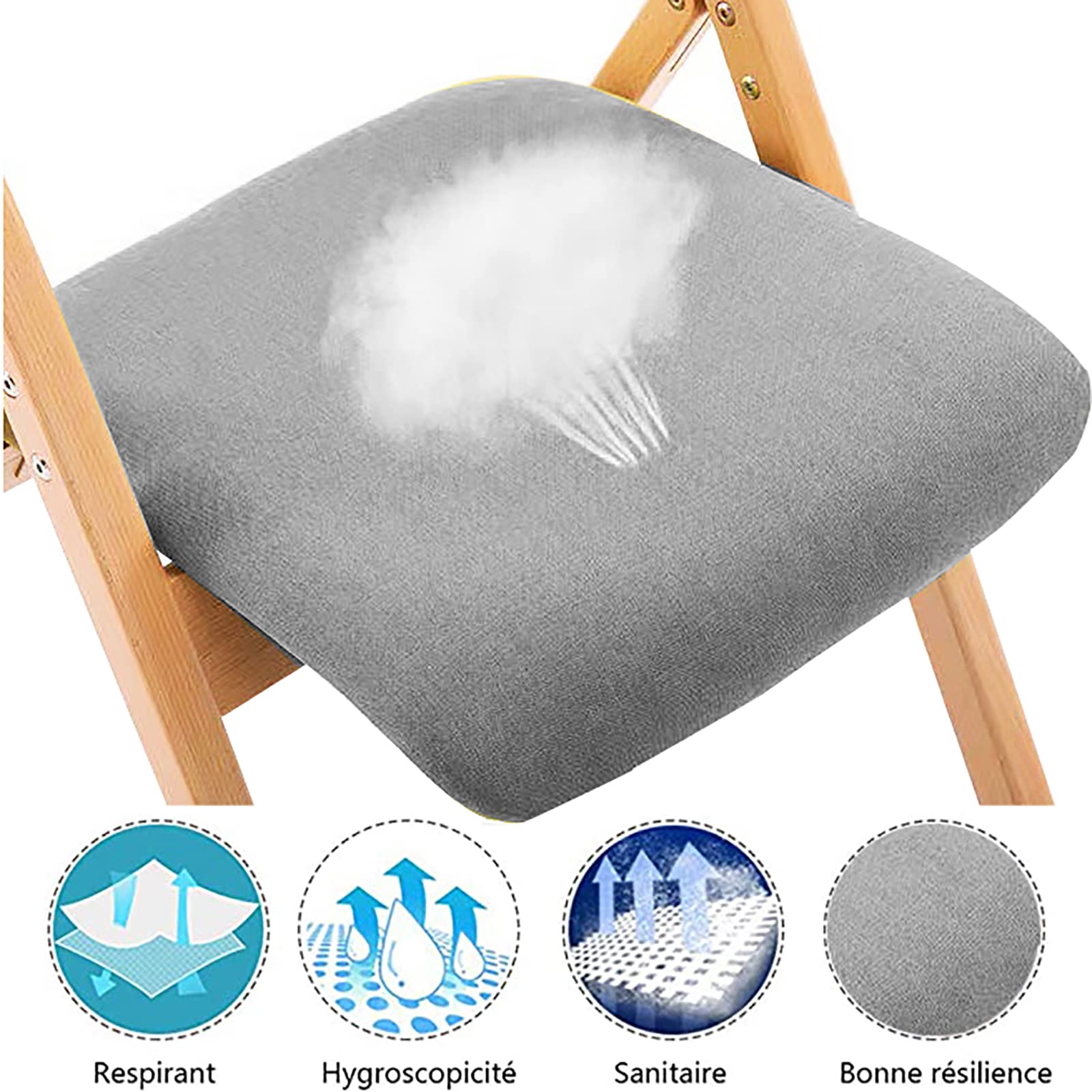 2-Pack White Wooden Folding Chairs with Backrest - Modern Portable Foldable Dining, Office & Conference Chairs for Home, Outdoor & Event Use