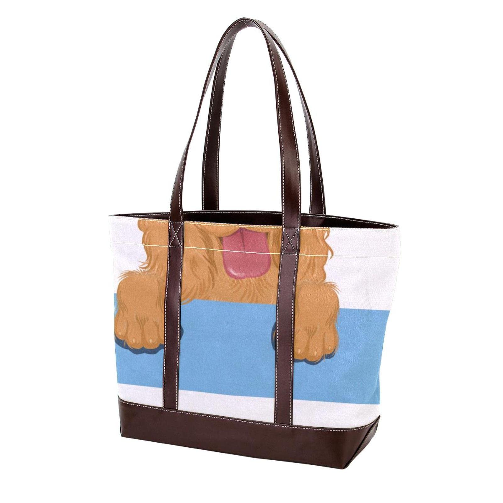 **Stylish Poppy Flowers Print Large Tote Bag for Women - Durable Leather & Canvas Shoulder Bag, Top Handle Satchel Purse - Perfect for Work, Travel & Shopping**